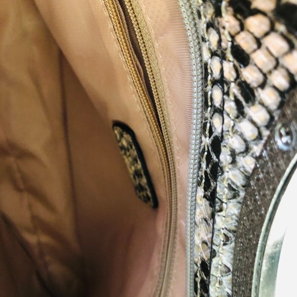 NICOLE MILLER "Pretty Girl" Natural Snake Clutch NWT - Picture 8 of 9